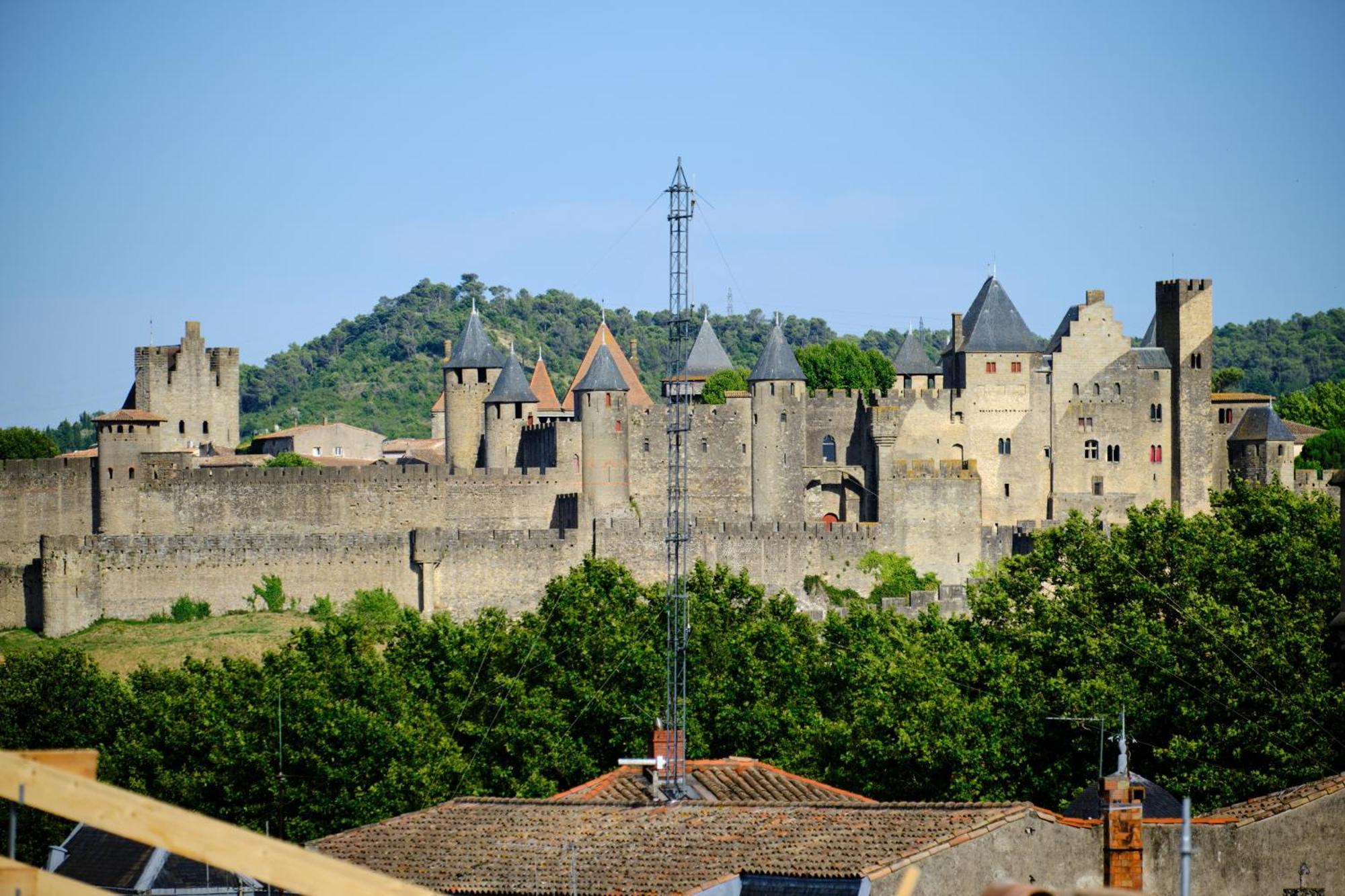 Mon Toit Carcassonnais •Hypercentre •Terrasse •Vue Apartment Carcassonne Bagian luar foto