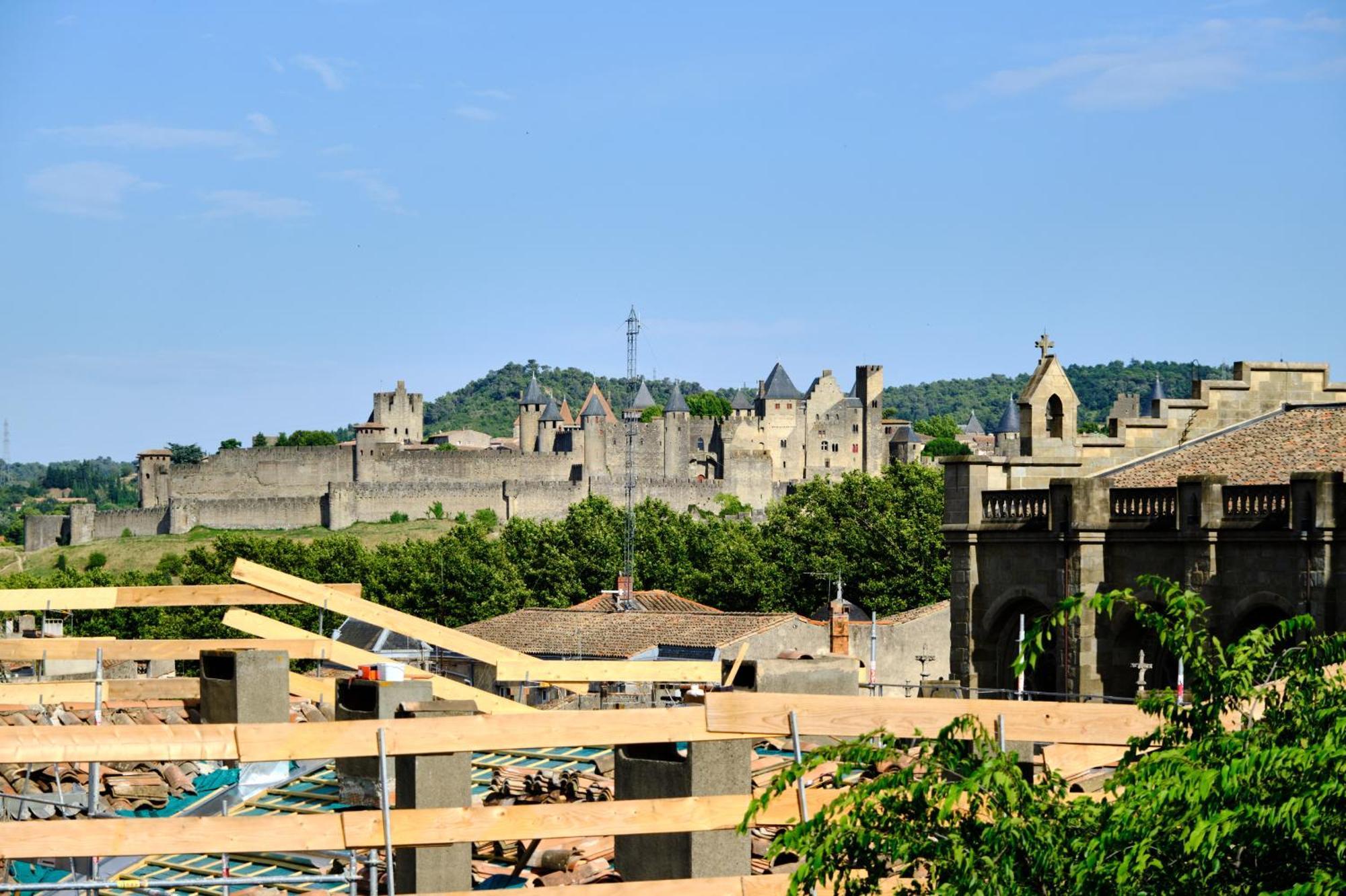 Mon Toit Carcassonnais •Hypercentre •Terrasse •Vue Apartment Carcassonne Bagian luar foto